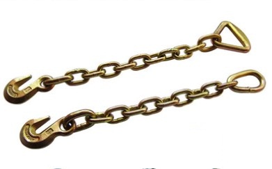 Chain with Delta Ring and Grab Hook Each on One End