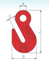 G80 Italian Type Eye Shortening Grab Hook