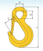 G80 French Type Eye Sling Hook with Forged Latch