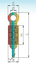 G80 Swivel with Tapered Roller Thrust Bearing, Eye-Eye Type
